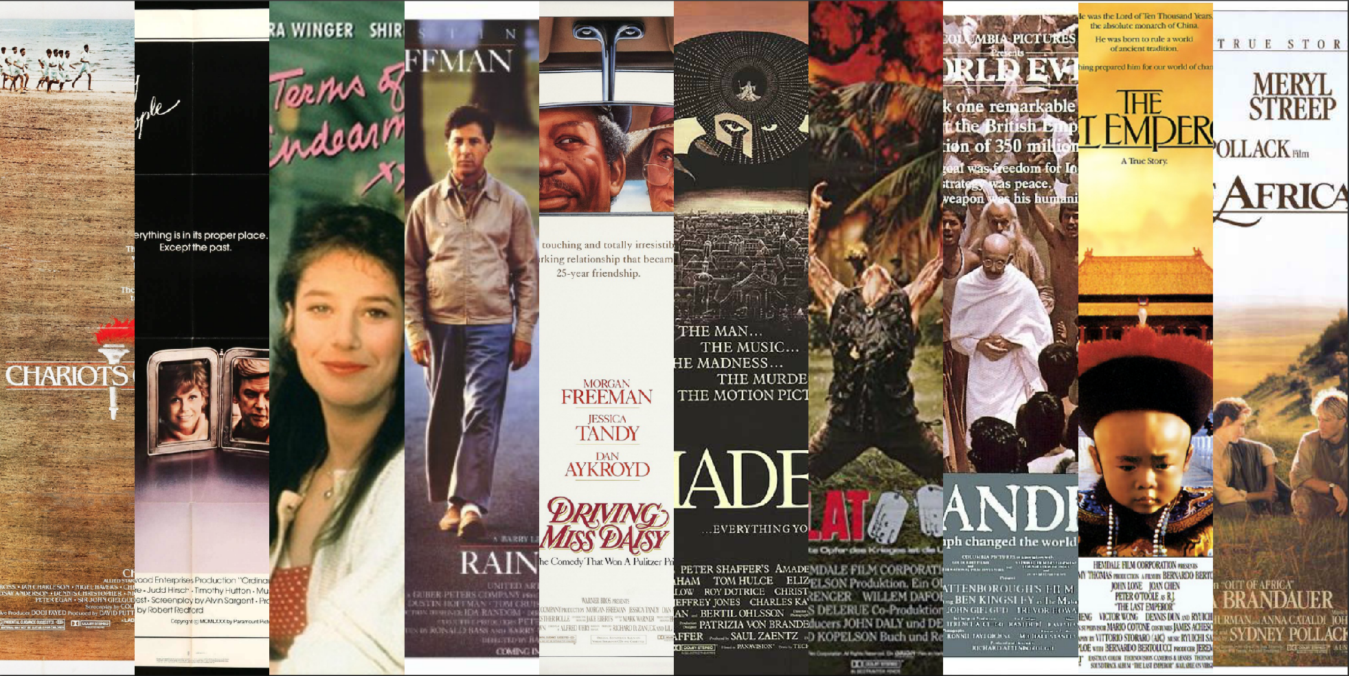 Best Picture Winning Movies of the 1980s