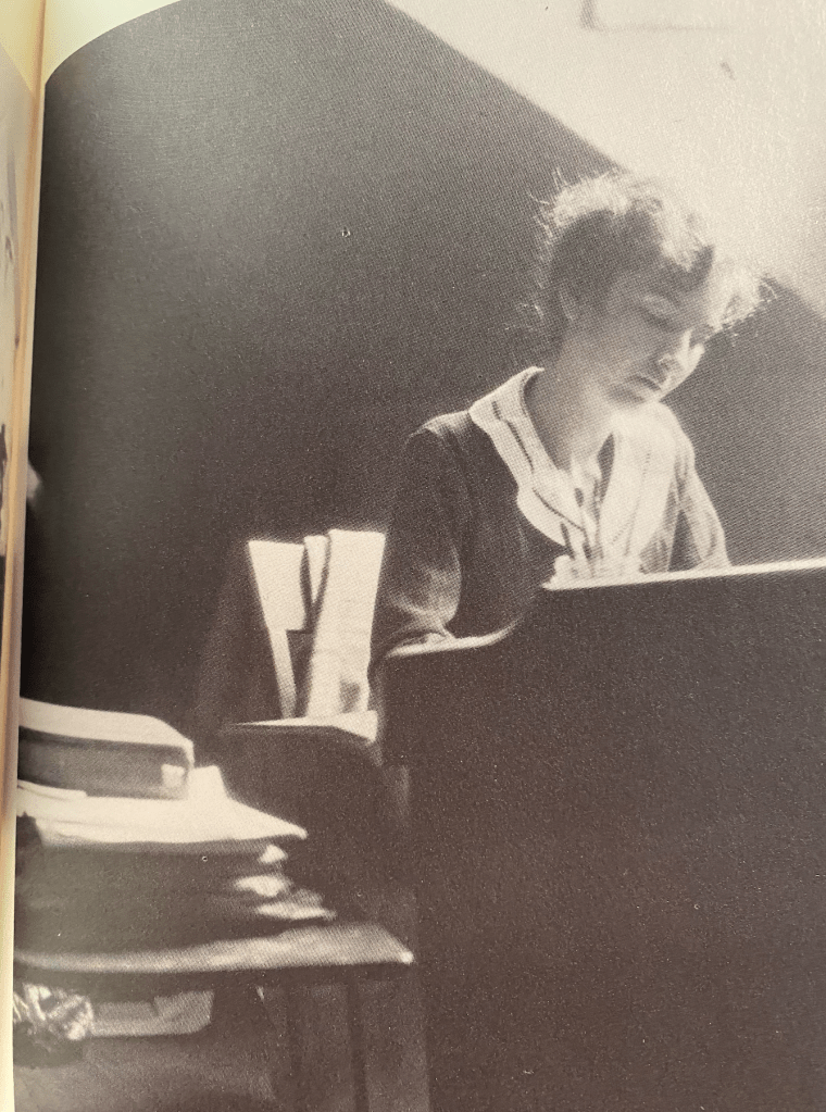 Josephine Johnson at her writing desk from Seven Houses